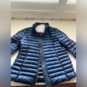 Navy Kate Spade Puffer Jacket with hidden hood Size L